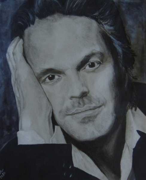 Portrait Yngve Gasoy Romdal.JPG - Portrait Yngve Gasoy Romdal (2010 erstellt) nach einem Foto von Karim Kawathmi